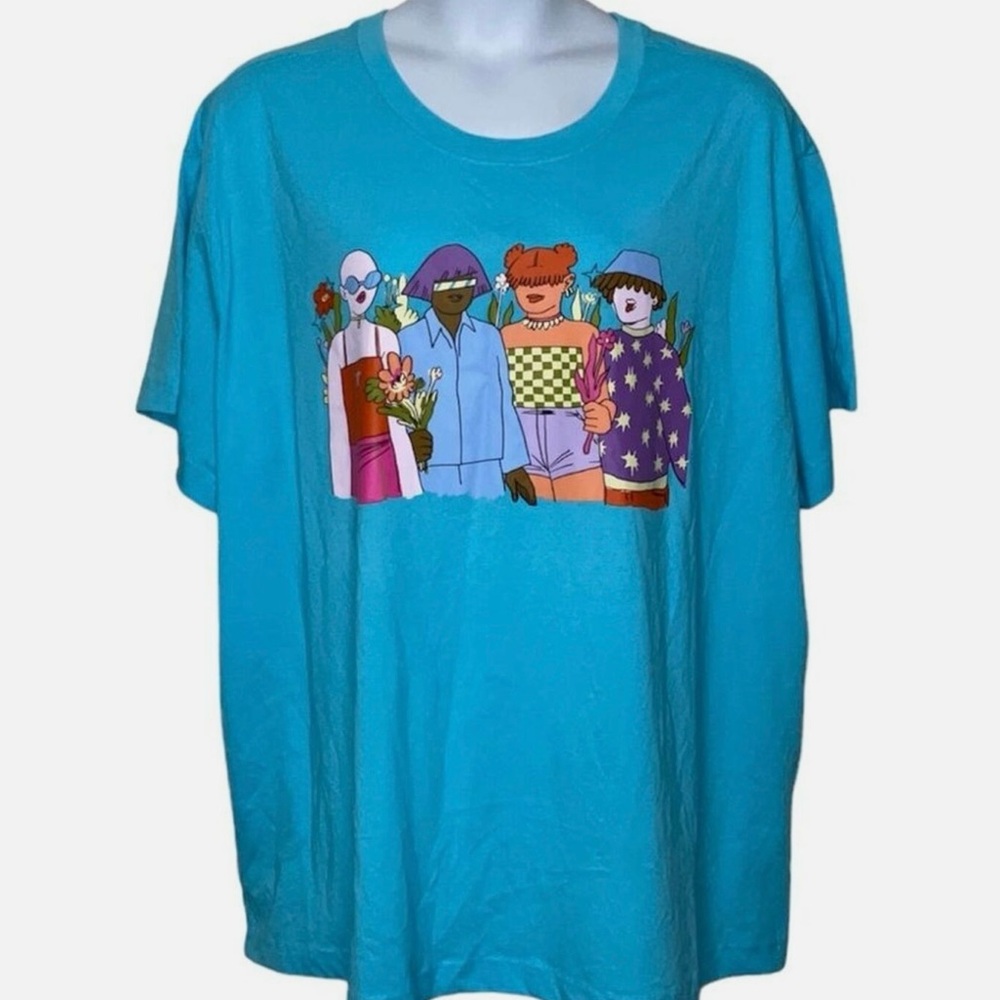 Take Pride Adult Tee Shirt - Blue size Medium